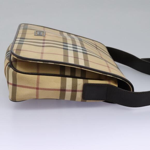 Burberry Nova Check Shoulder Bag Pvc Beige Brown - Picture 4 of 16